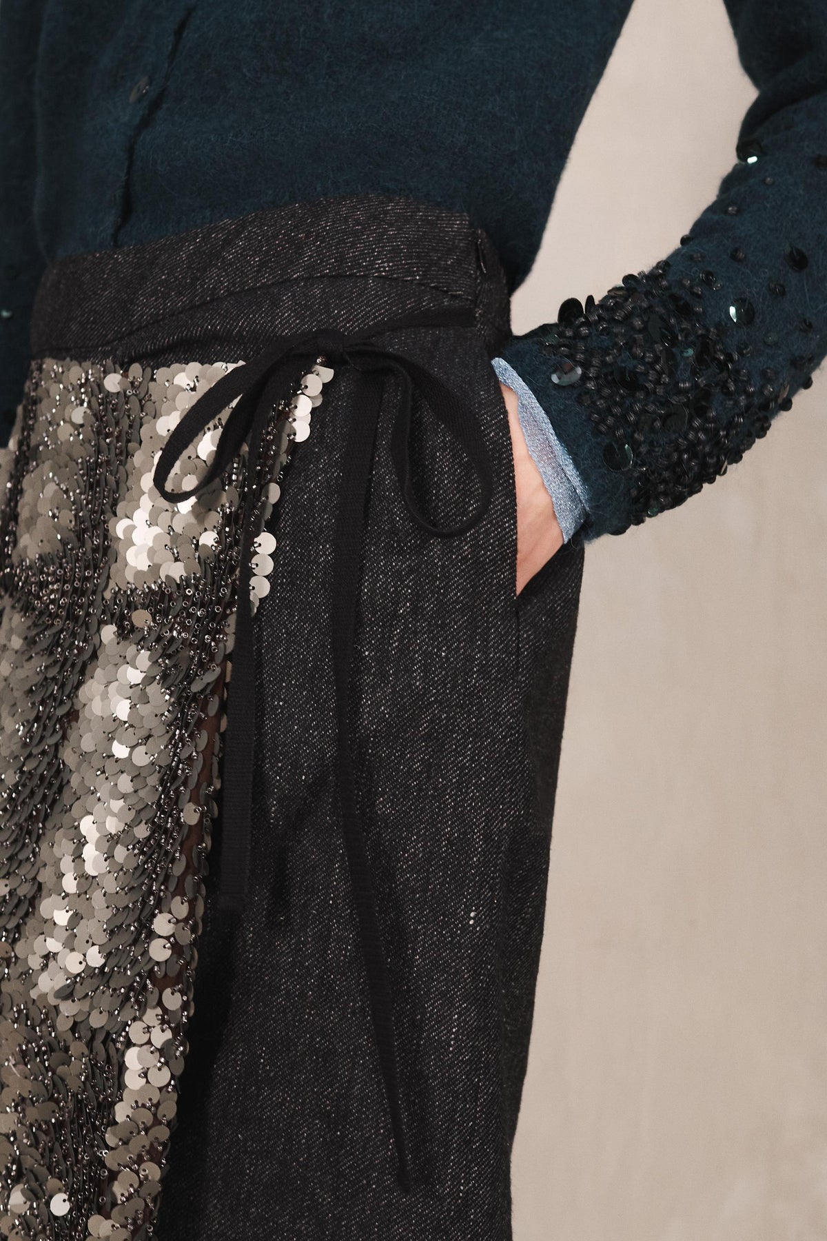 LIMITED EDITION MIXED SEQUIN PAREO SKIRT