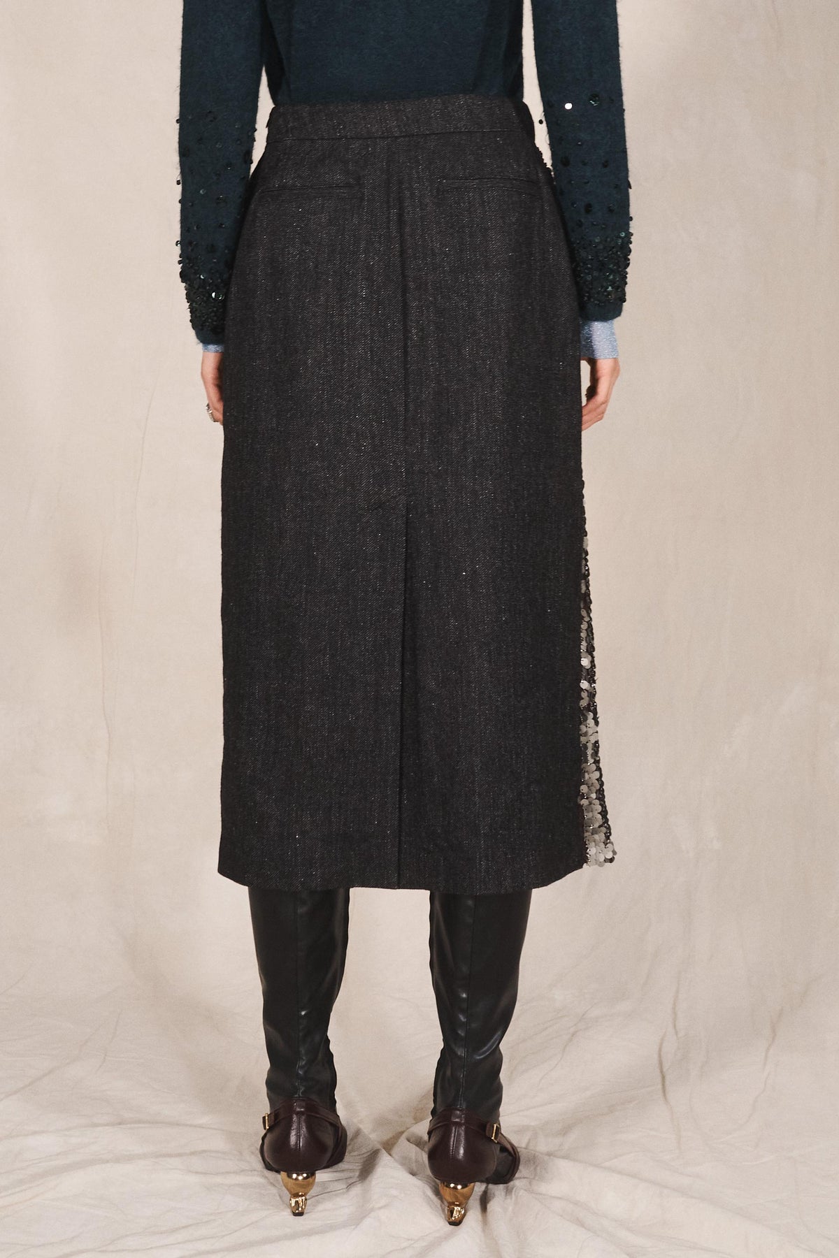 LIMITED EDITION MIXED SEQUIN PAREO SKIRT