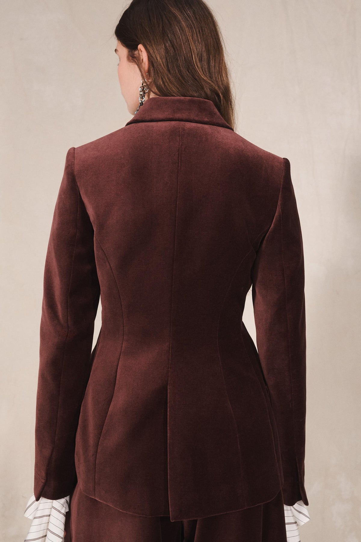 LIMITED EDITION VELVET BLAZER WITH JEWEL BUTTON