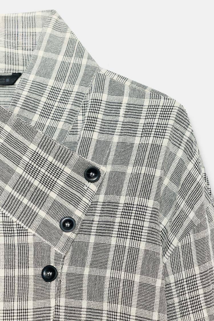 CHEMISE CROISÉE À CARREAUX