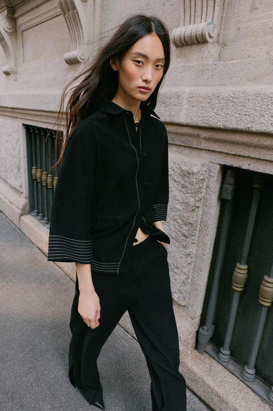 CHEMISE SURPIQÛRES CONTRASTE