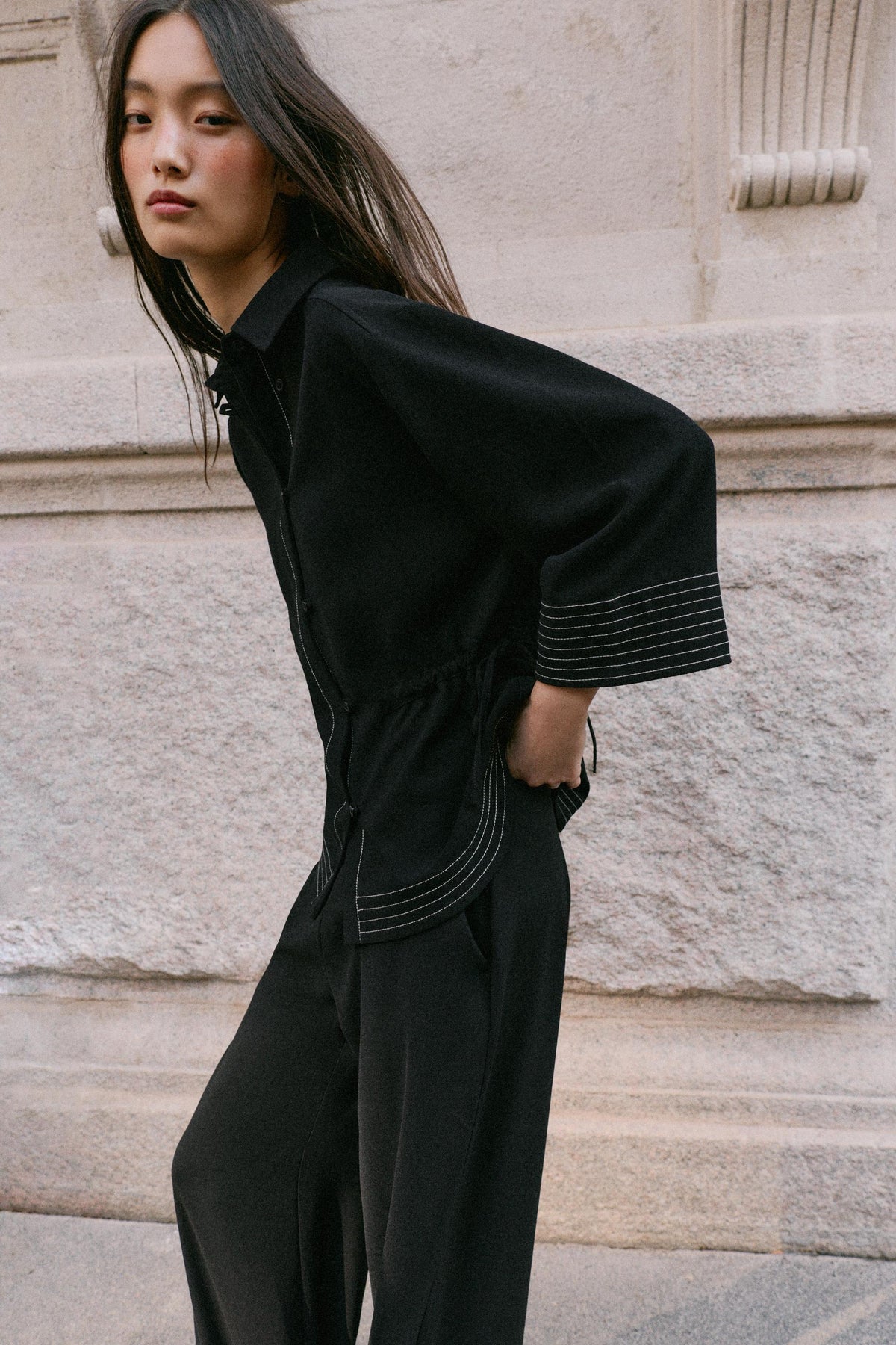 CHEMISE SURPIQÛRES CONTRASTE
