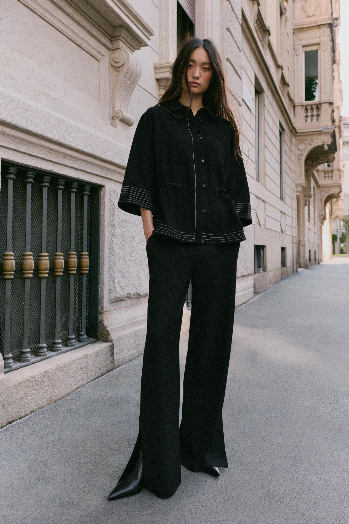 CHEMISE SURPIQÛRES CONTRASTE