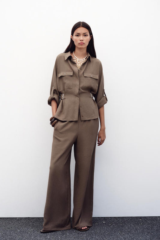 CHEMISE SAFARI BOUCLES LATÉRALES