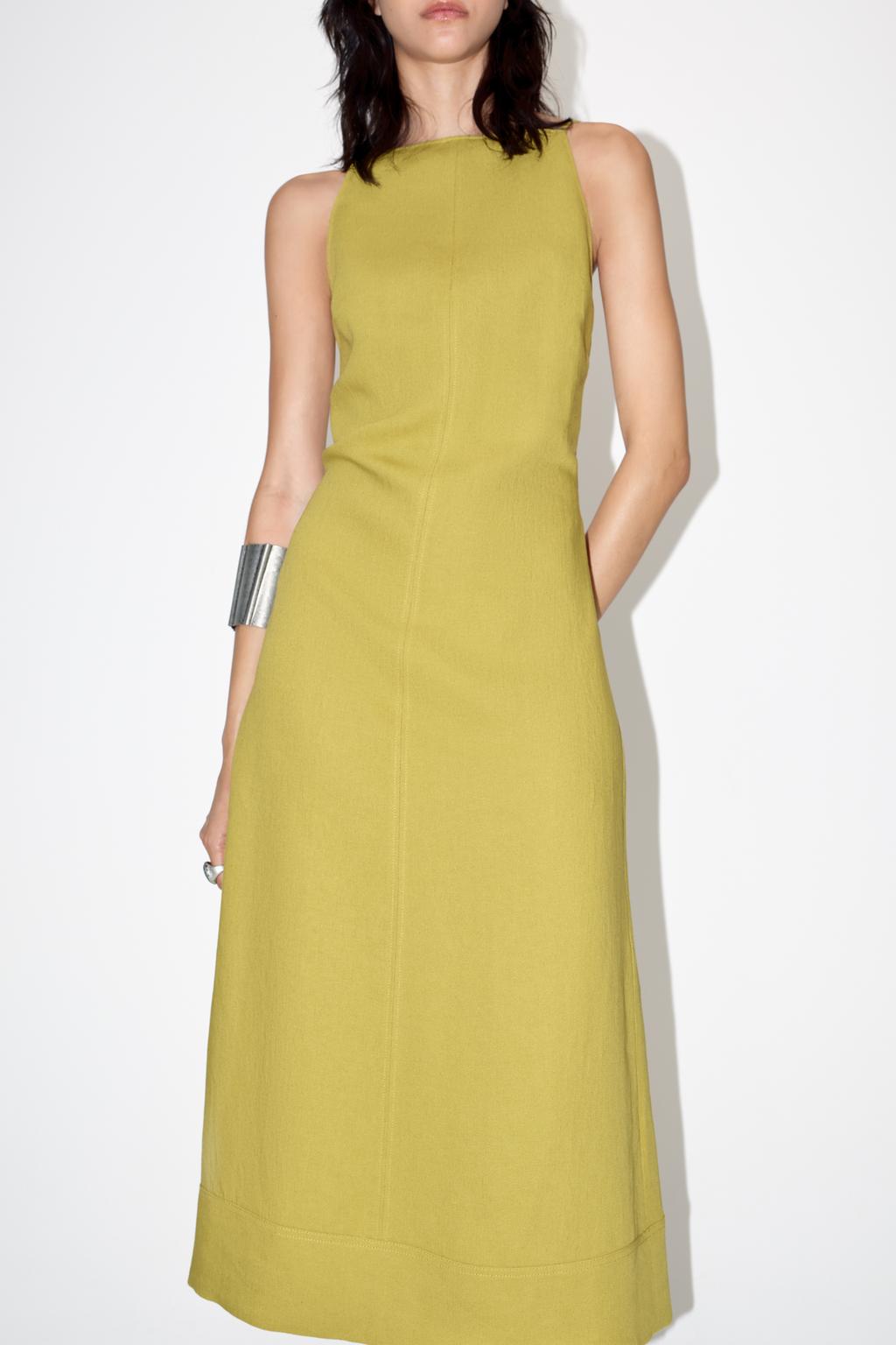 ROBE HALTER NECK EN MÉLANGE LIN COLLECTION ZW