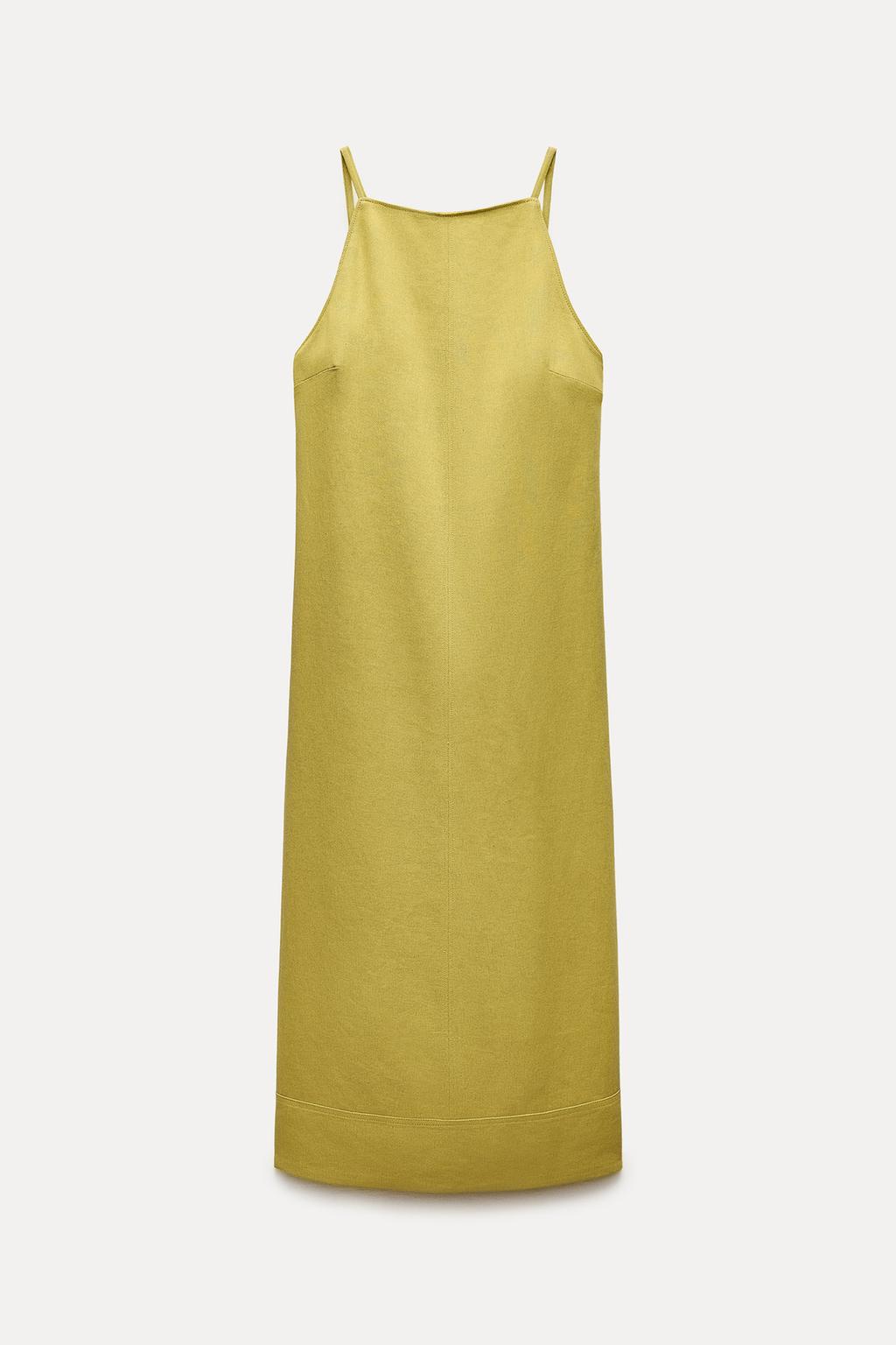 ROBE HALTER NECK EN MÉLANGE LIN COLLECTION ZW