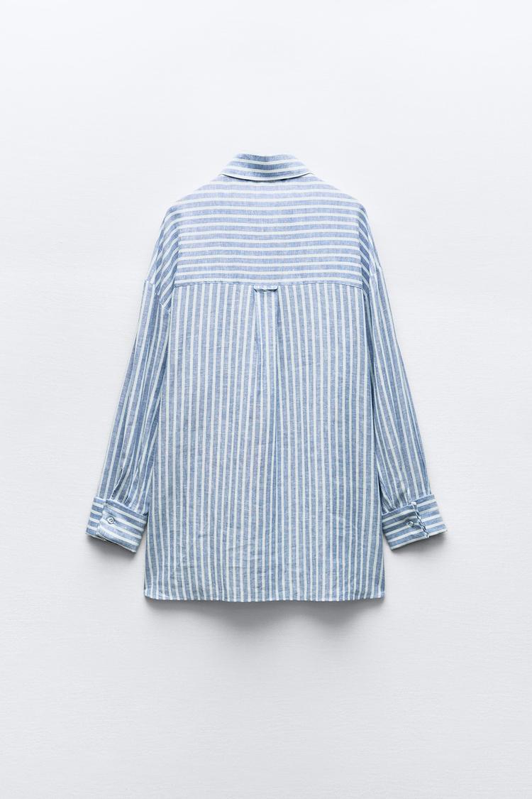 CHEMISE À RAYURES OVERSIZED EN LIN