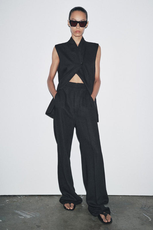 PANTALON MÉLANGE LIN BOUCLE ZW COLLECTION