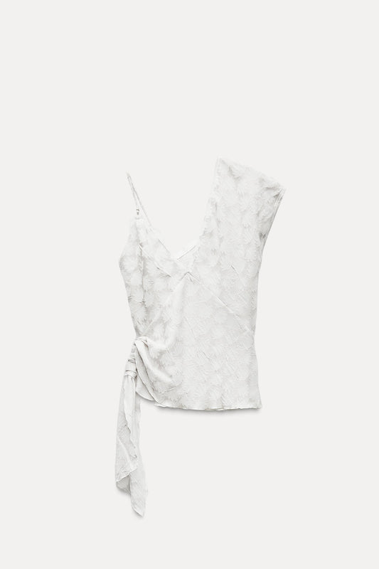 TOP ASYMÉTRIQUE EN JACQUARD ZW COLLECTION