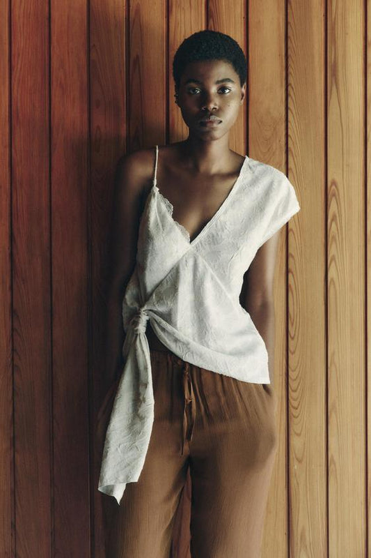 TOP ASYMÉTRIQUE EN JACQUARD ZW COLLECTION
