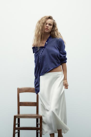 JUPE MI-LONGUE SATINÉE