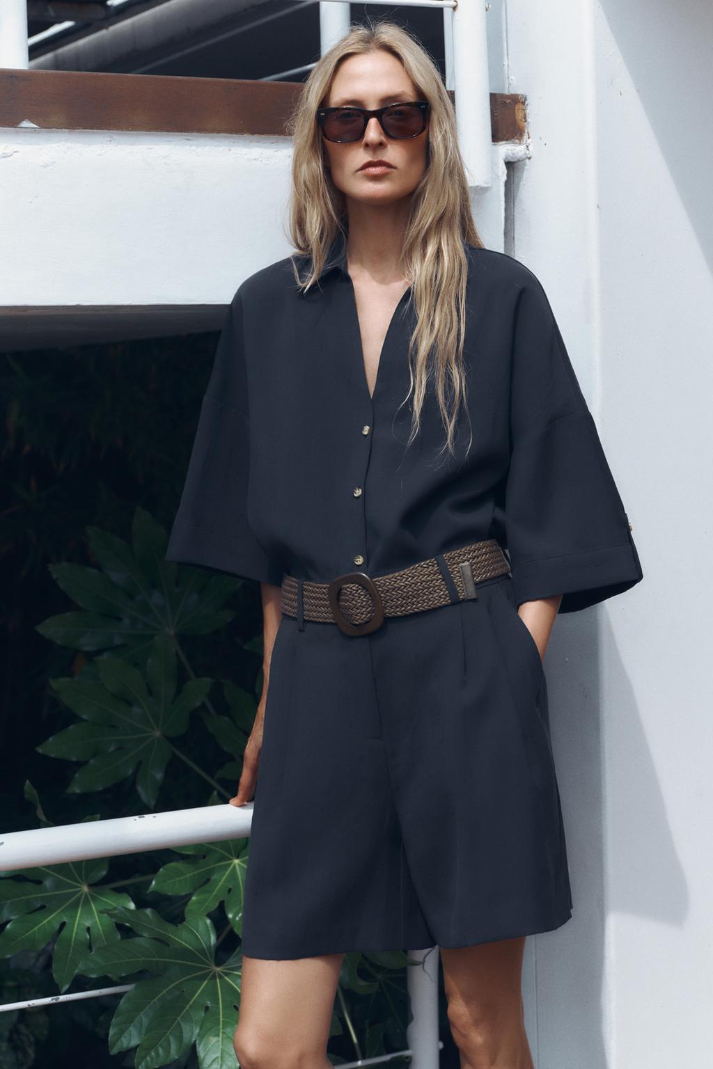 BERMUDA PINCES CEINTURE