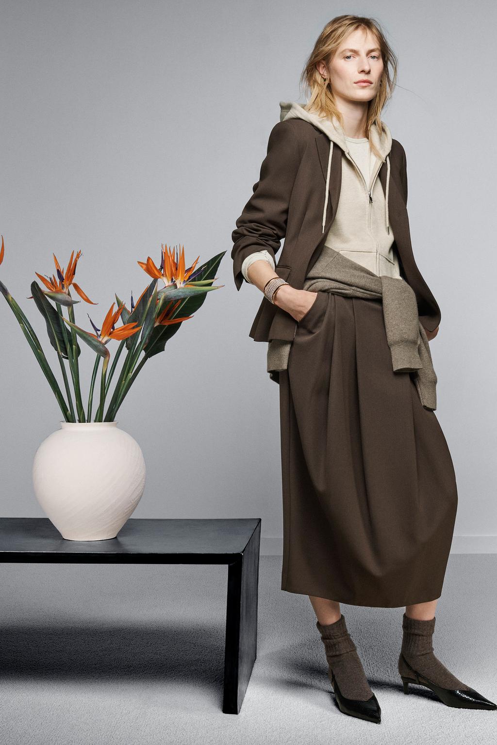 JUPE À PLIS AVEC LAINE ZW COLLECTION