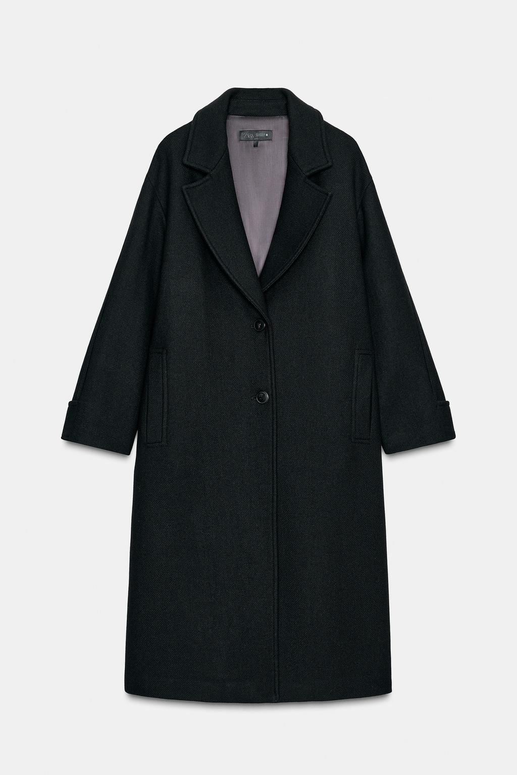 MANTEAU OVERSIZE AVEC LAINE POIGNET CONTRASTANT