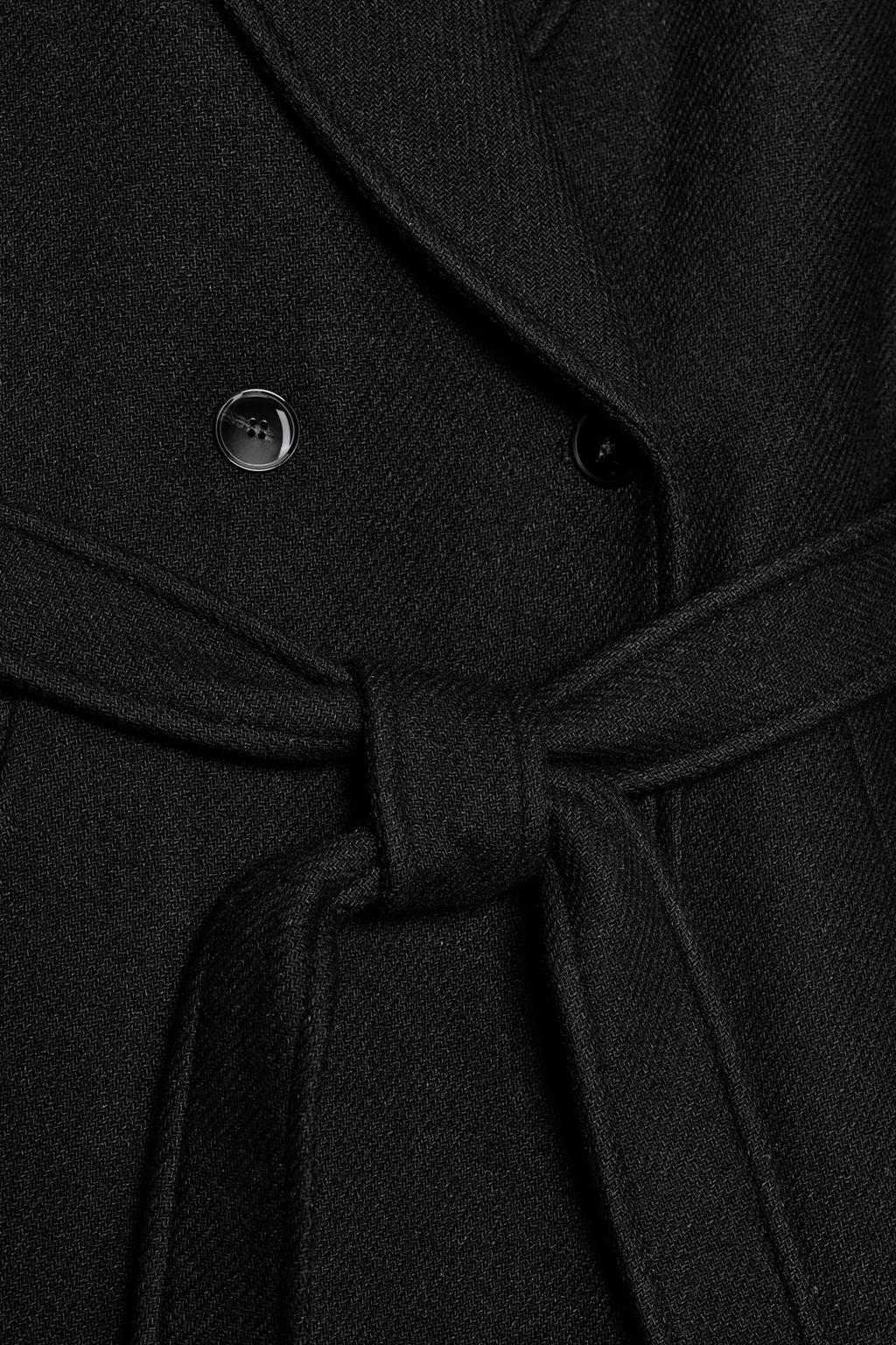 MANTEAU LONG CEINTURÉ AVEC LAINE