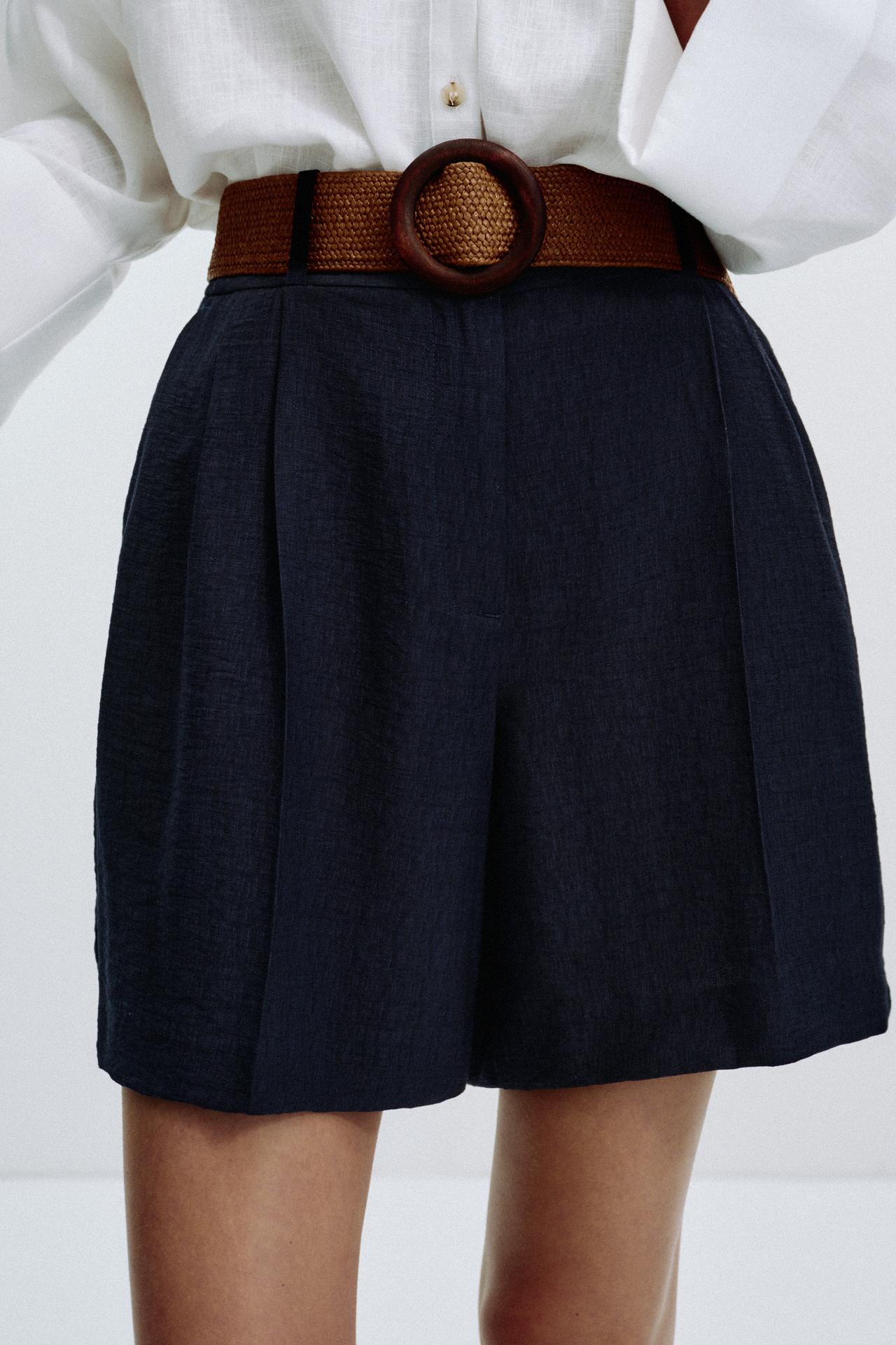 BERMUDA PINCES CEINTURE