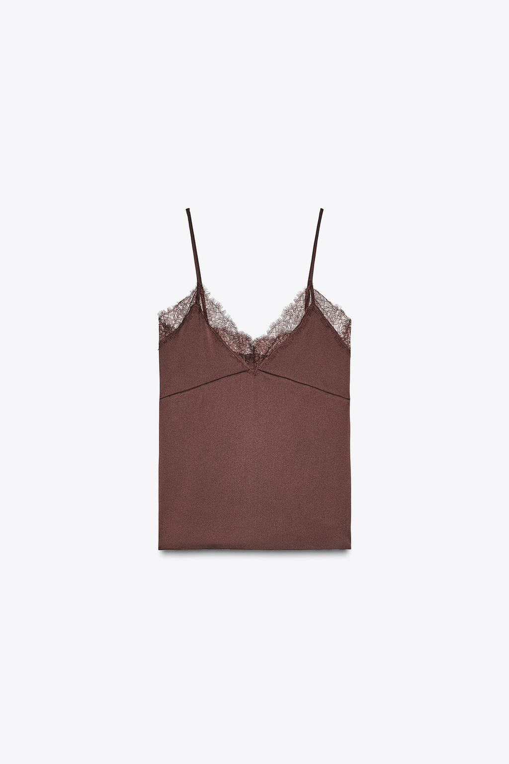 TOP SATINÉ DENTELLE