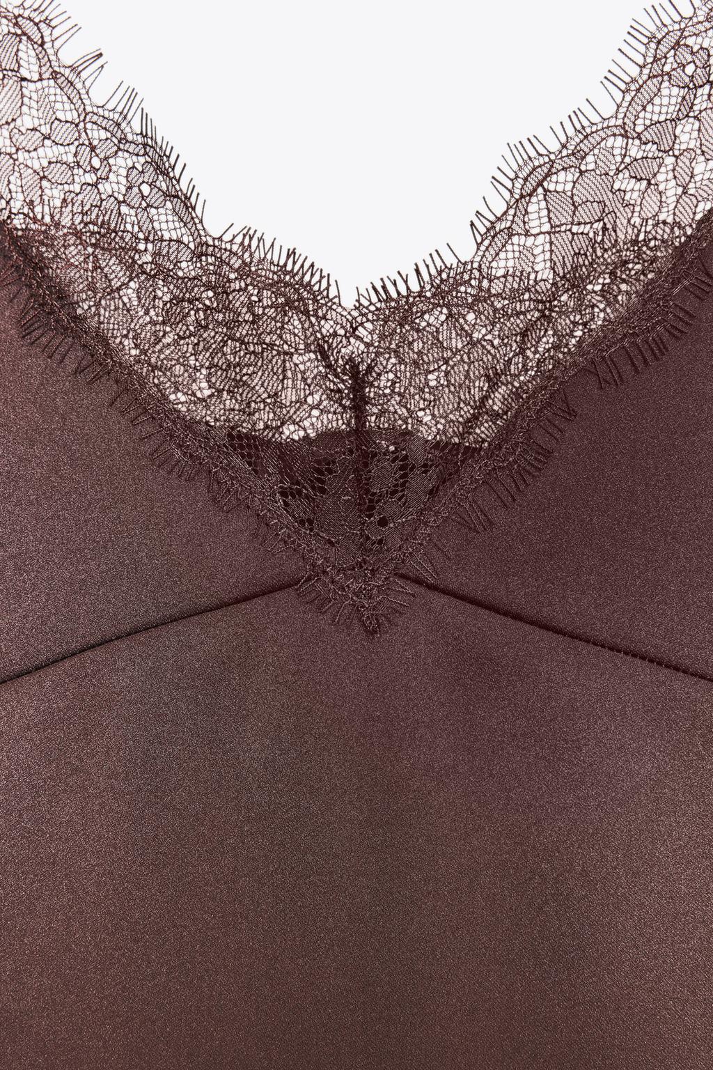 TOP SATINÉ DENTELLE