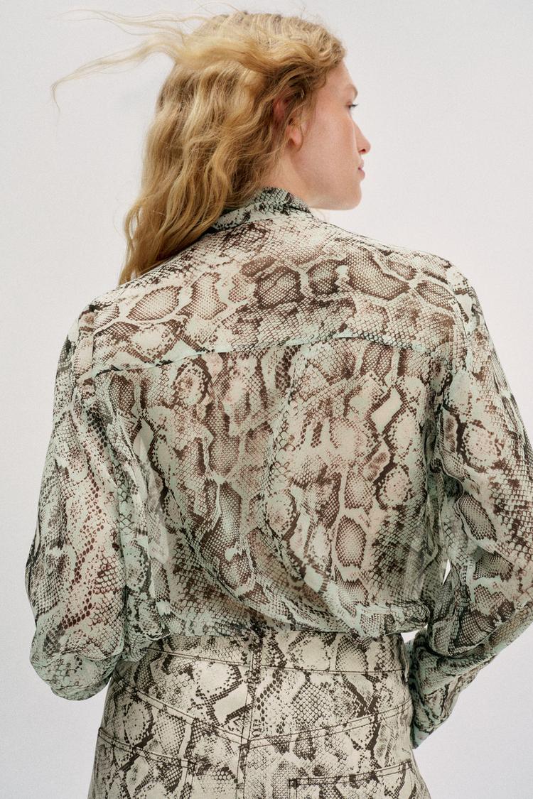JEAN Z1975 DROIT TAILLE HAUTE LONG IMPRIMÉ ANIMAL