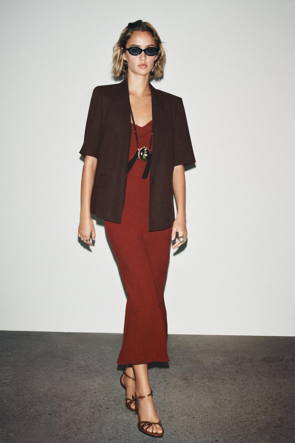 BLAZER AVEC LIN MANCHES COURTES