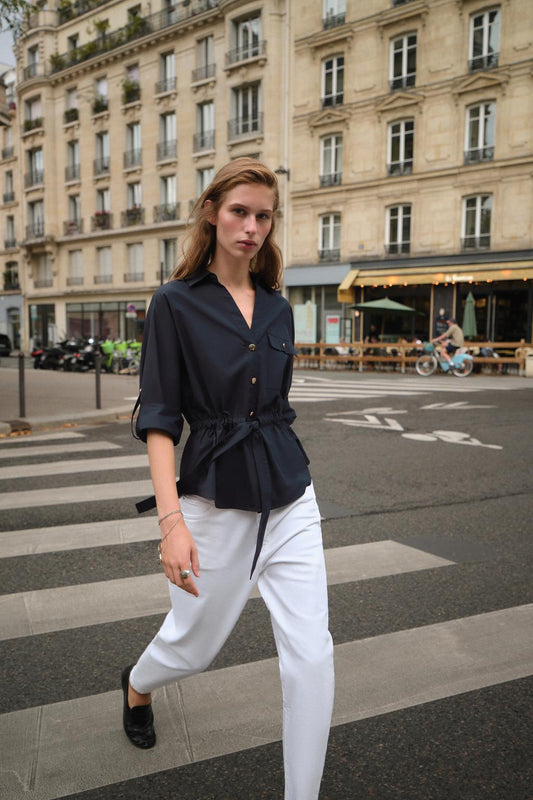 CHEMISE SAFARI EN POPELINE