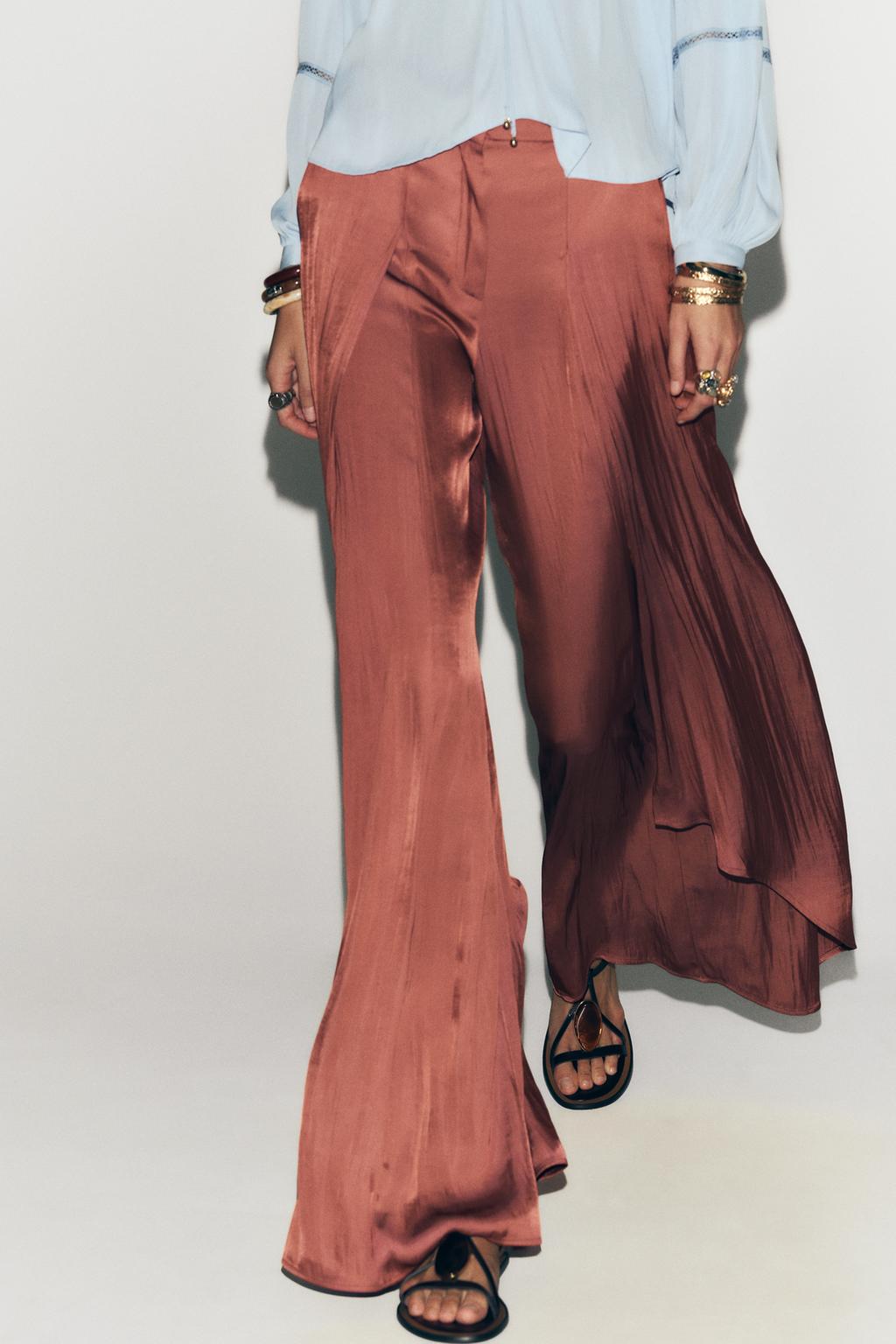 PANTALON LARGE FLUIDE VOLANTS