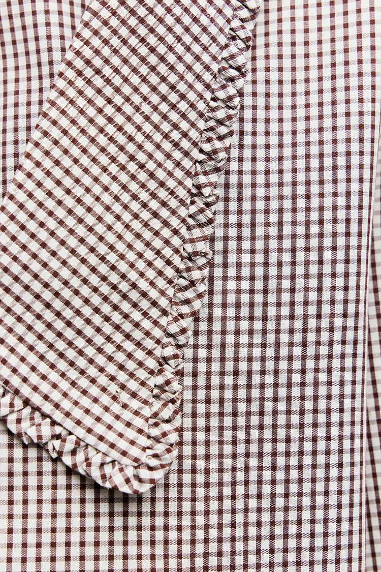 CHEMISE GINGHAM CHECK WITH PETER PAN COLLAR