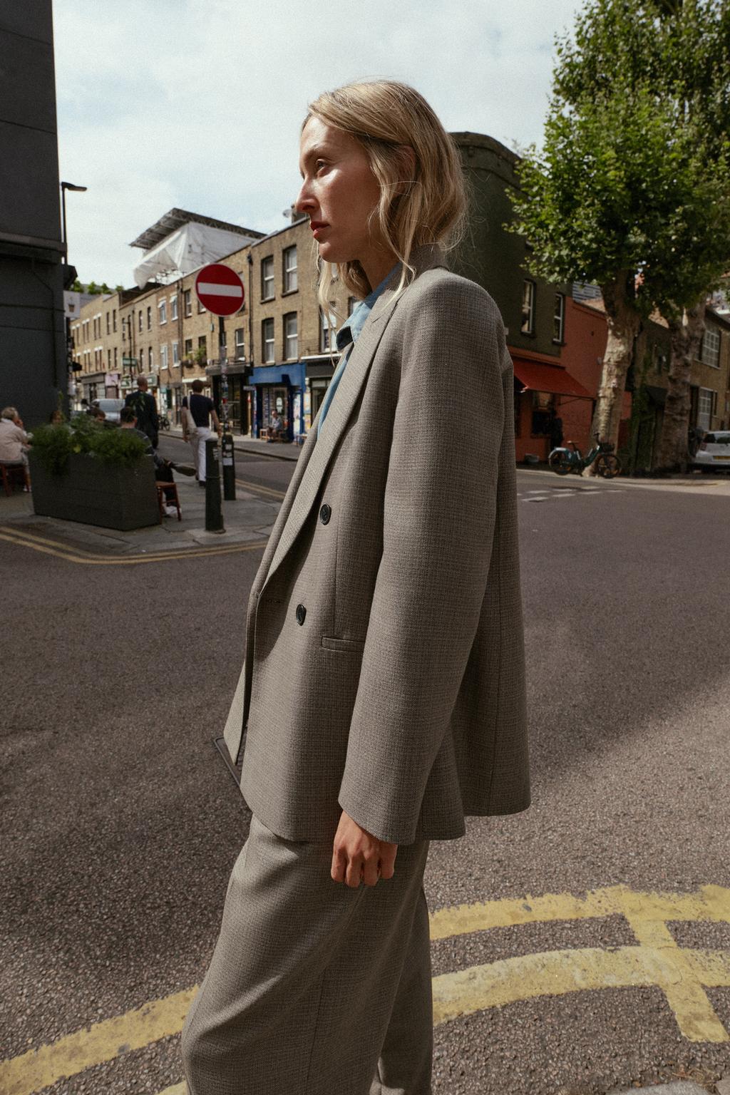 VESTE CROISÉE ÉPAULETTES