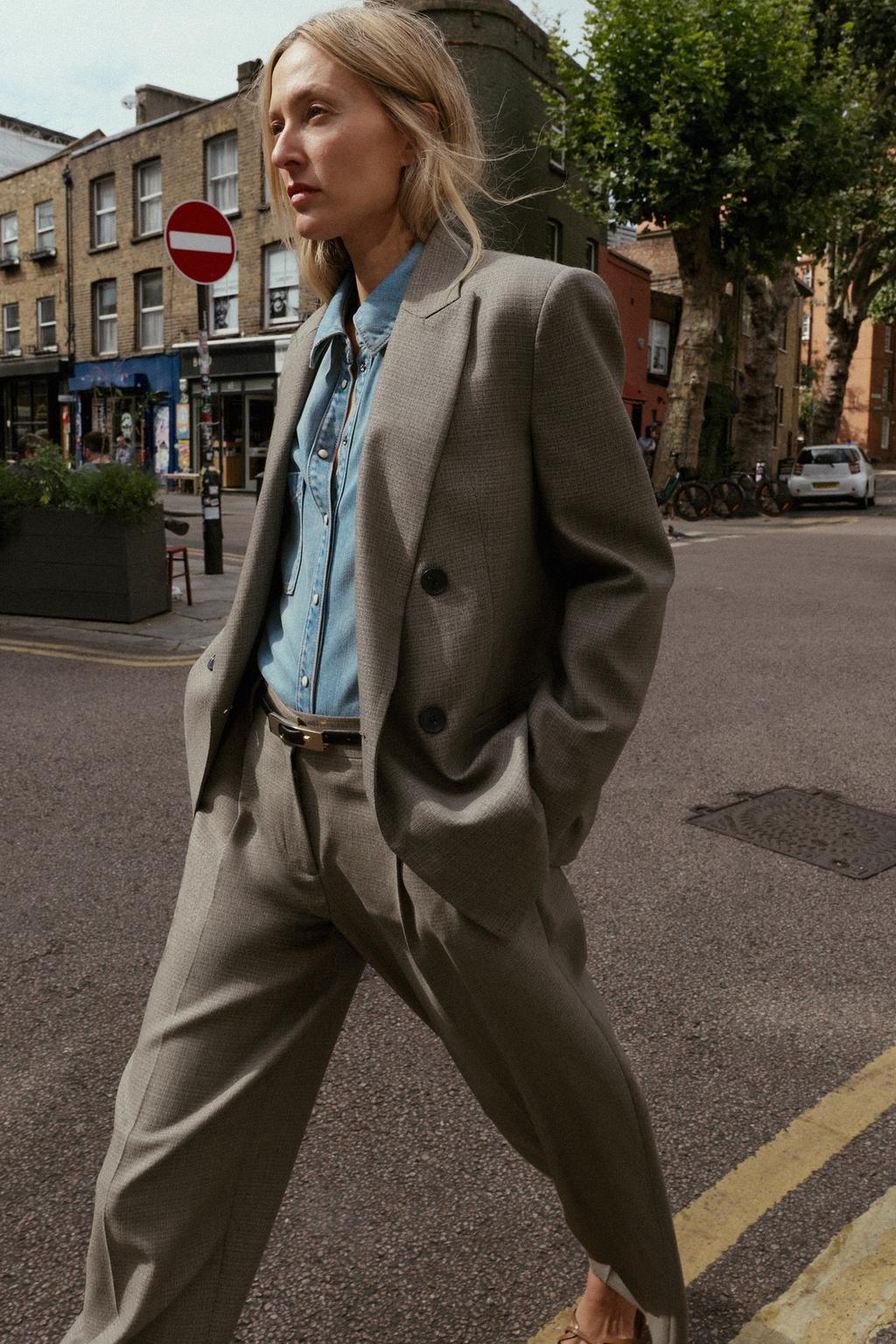 VESTE CROISÉE ÉPAULETTES