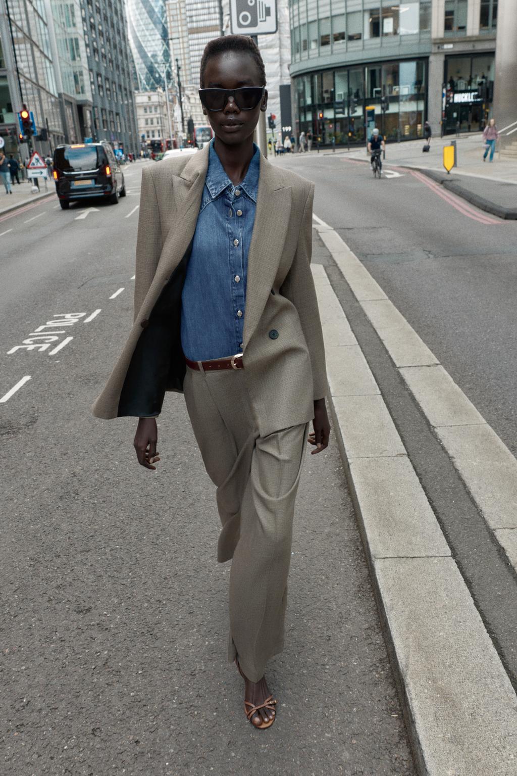 VESTE CROISÉE ÉPAULETTES