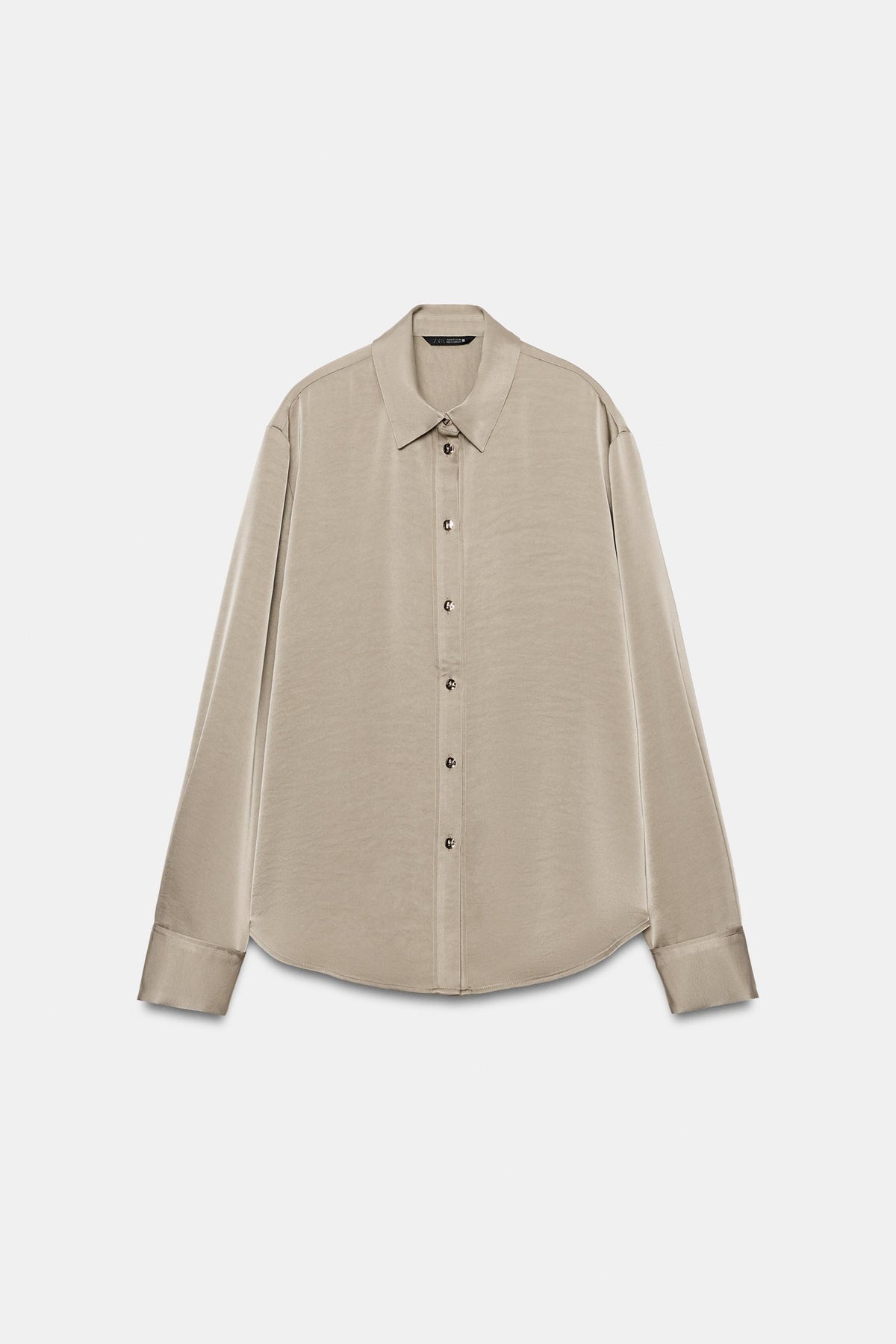CHEMISE SATINÉE À BOUTONS DORÉS