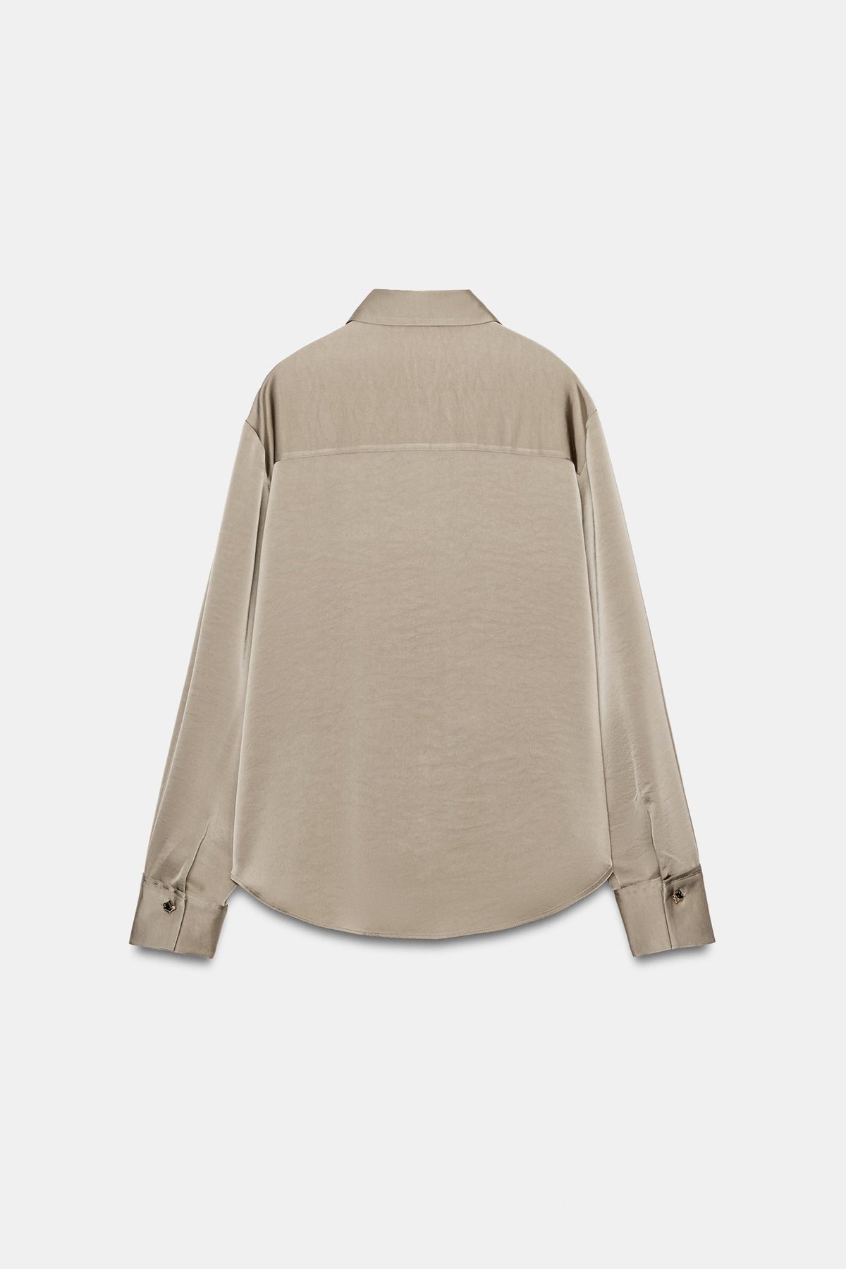 CHEMISE SATINÉE À BOUTONS DORÉS