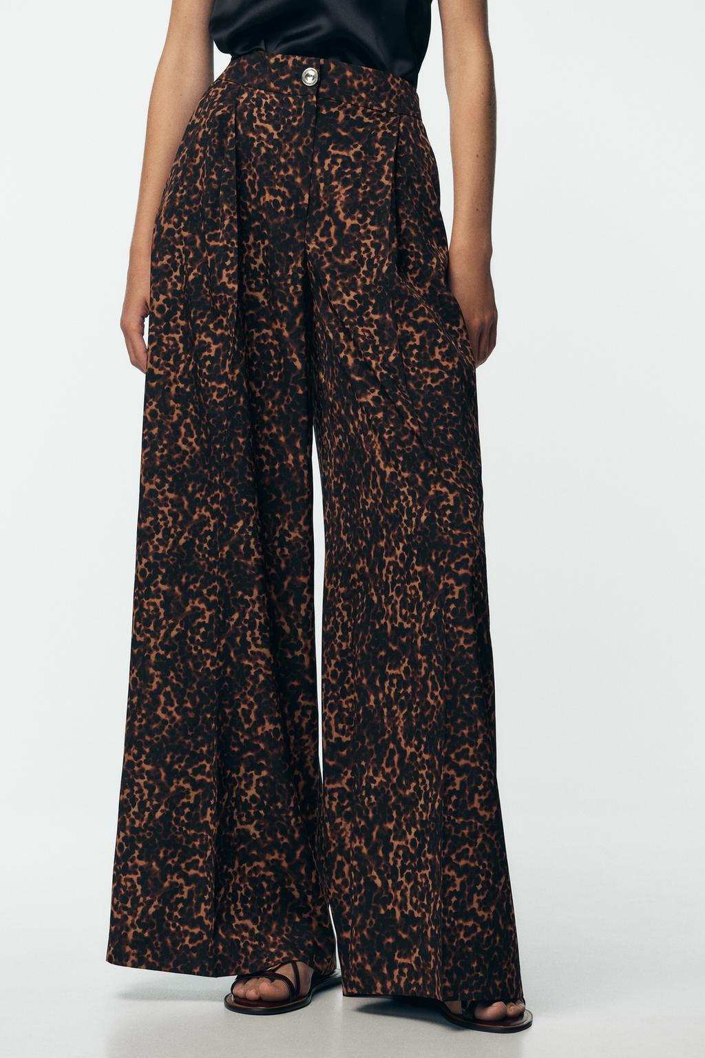 PANTALON PALAZZO IMPRIMÉ ANIMALIER