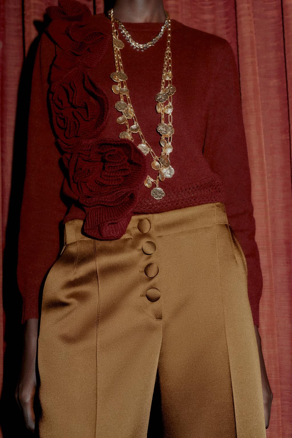 PANTALON LARGE SATINÉ