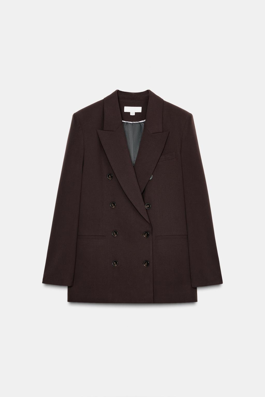 VESTE À BOUTONNAGE CROISÉ AVEC ÉPAULETTES