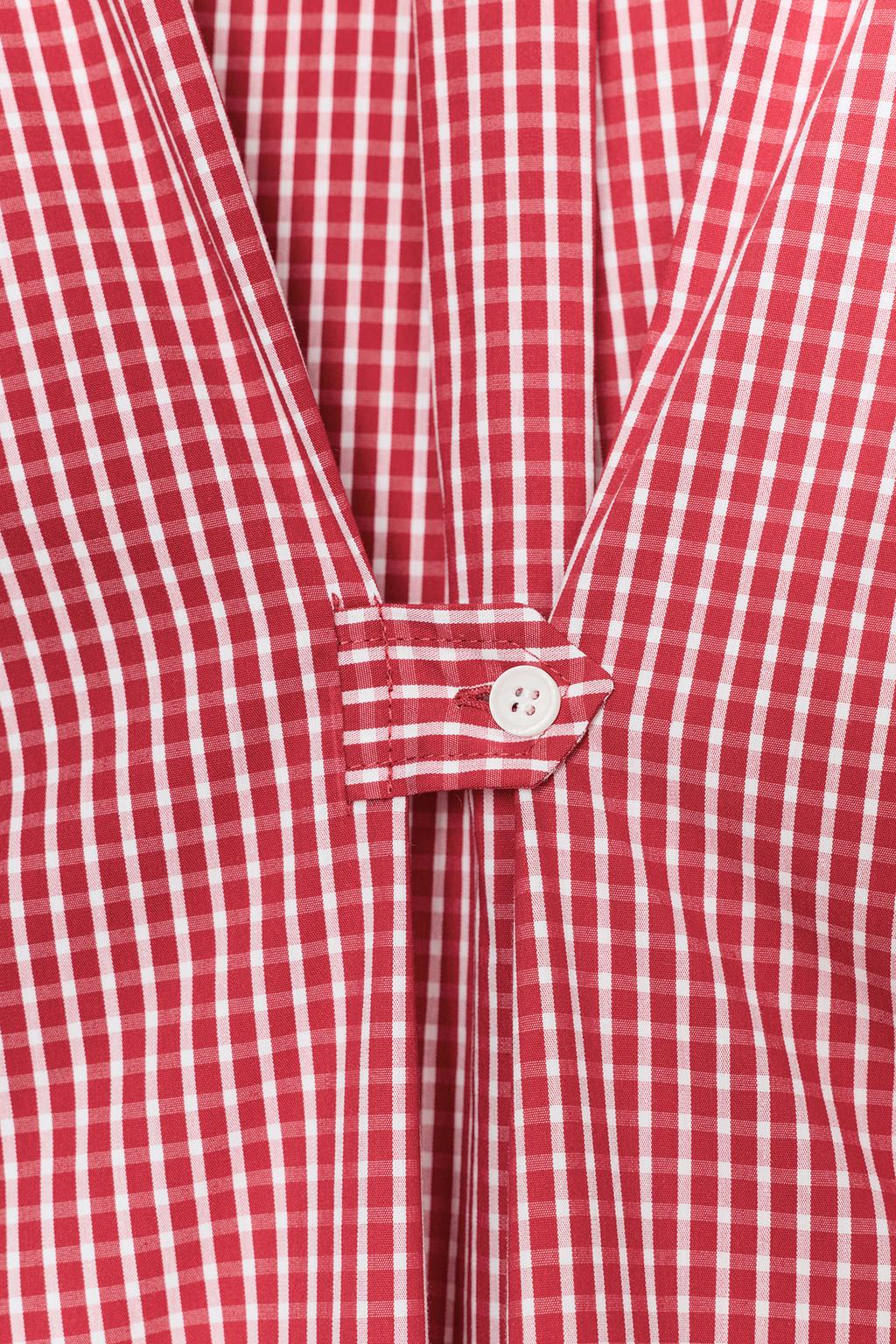 CHEMISE OVERSIZE EN POPELINE À CARREAUX