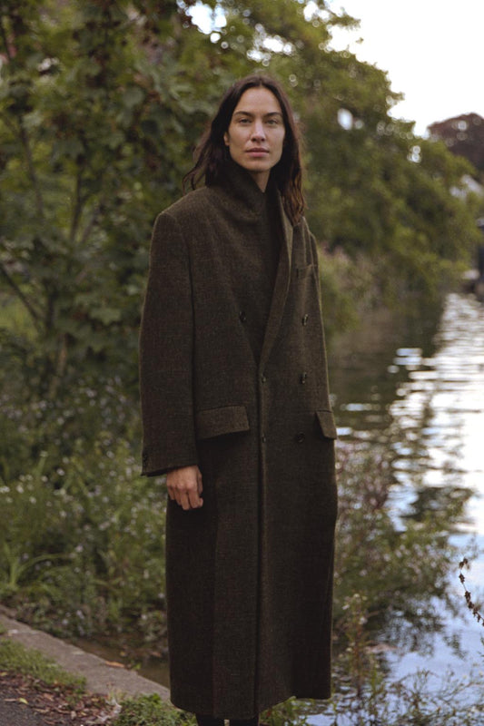 MANTEAU MÉLANGE DE LAINE OUVERTURES ZW COLLECTION