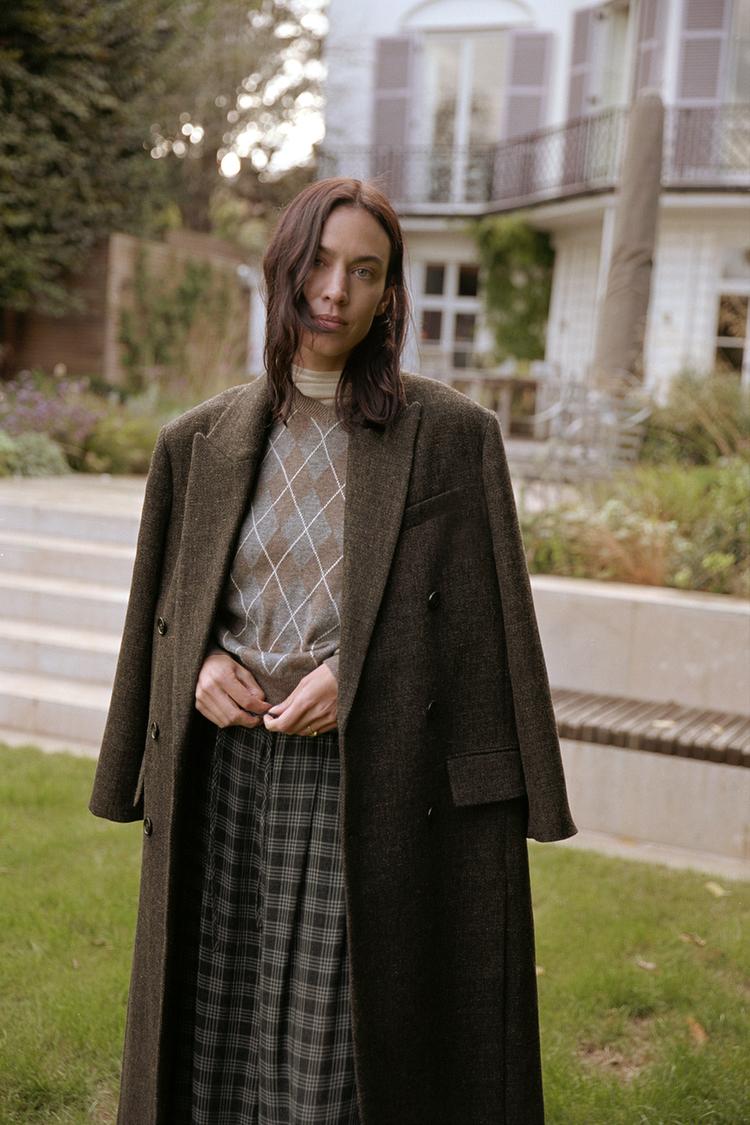 MANTEAU MÉLANGE DE LAINE OUVERTURES ZW COLLECTION