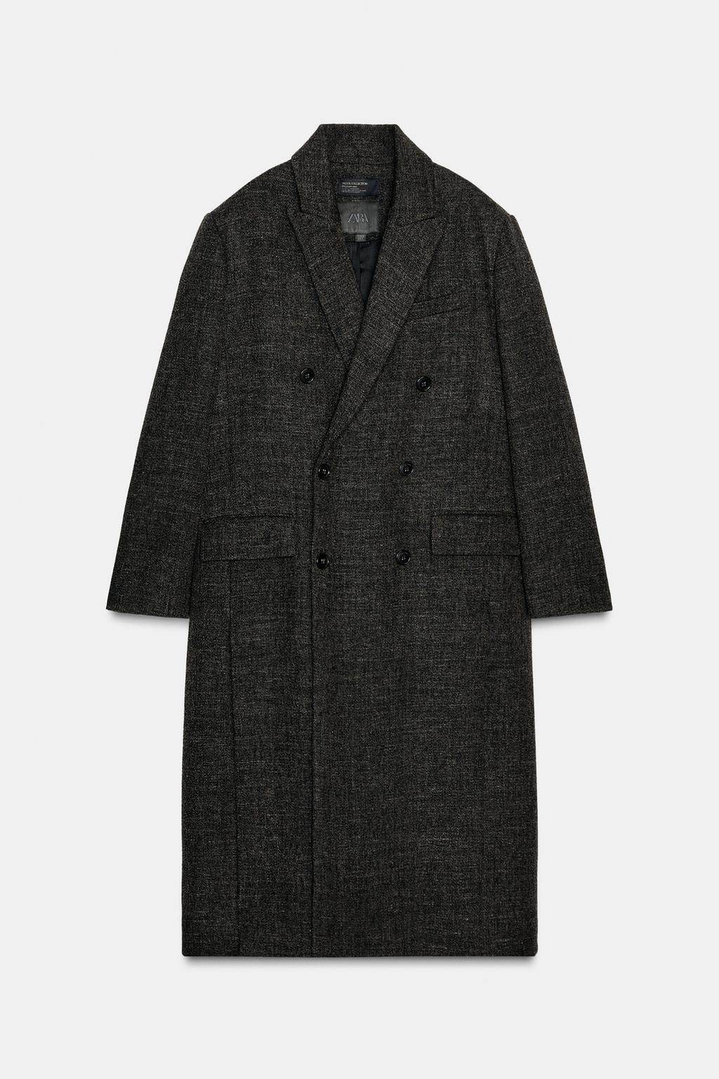 MANTEAU MÉLANGE DE LAINE OUVERTURES ZW COLLECTION