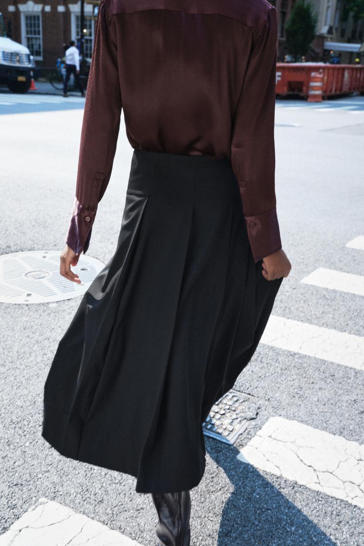 CHEMISE SATINÉE À POCHES COLLECTION ZW
