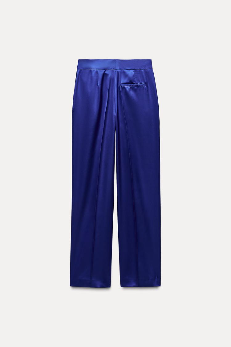 PANTALON SATINÉ COBALT