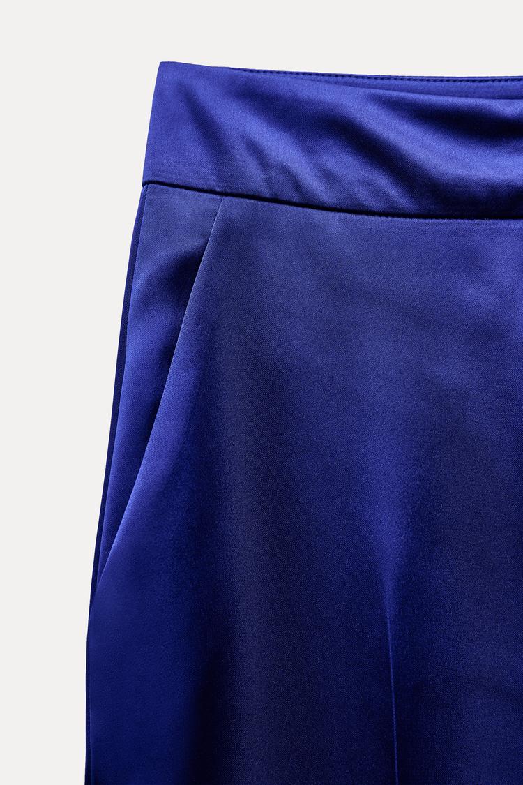 PANTALON SATINÉ COBALT