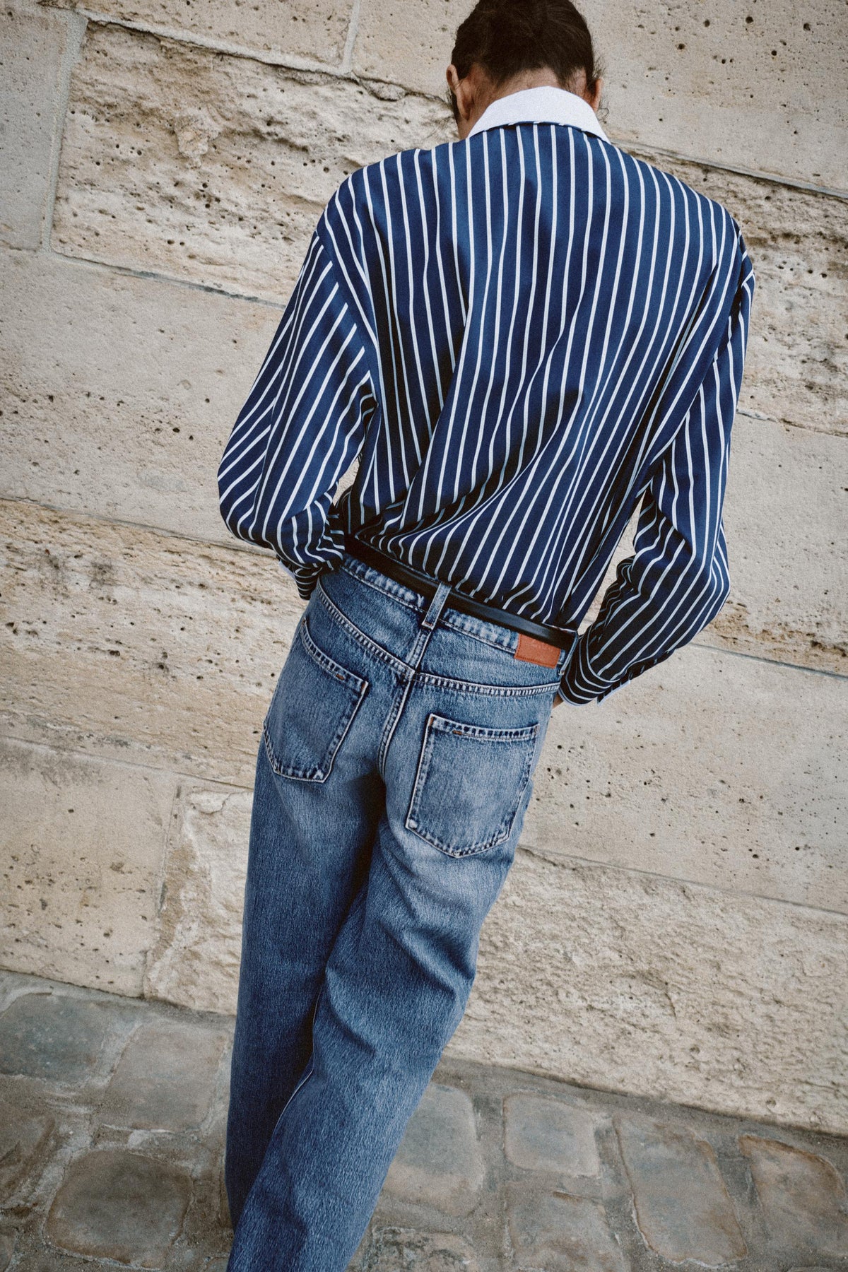 CHEMISE EN POPELINE À RAYURES