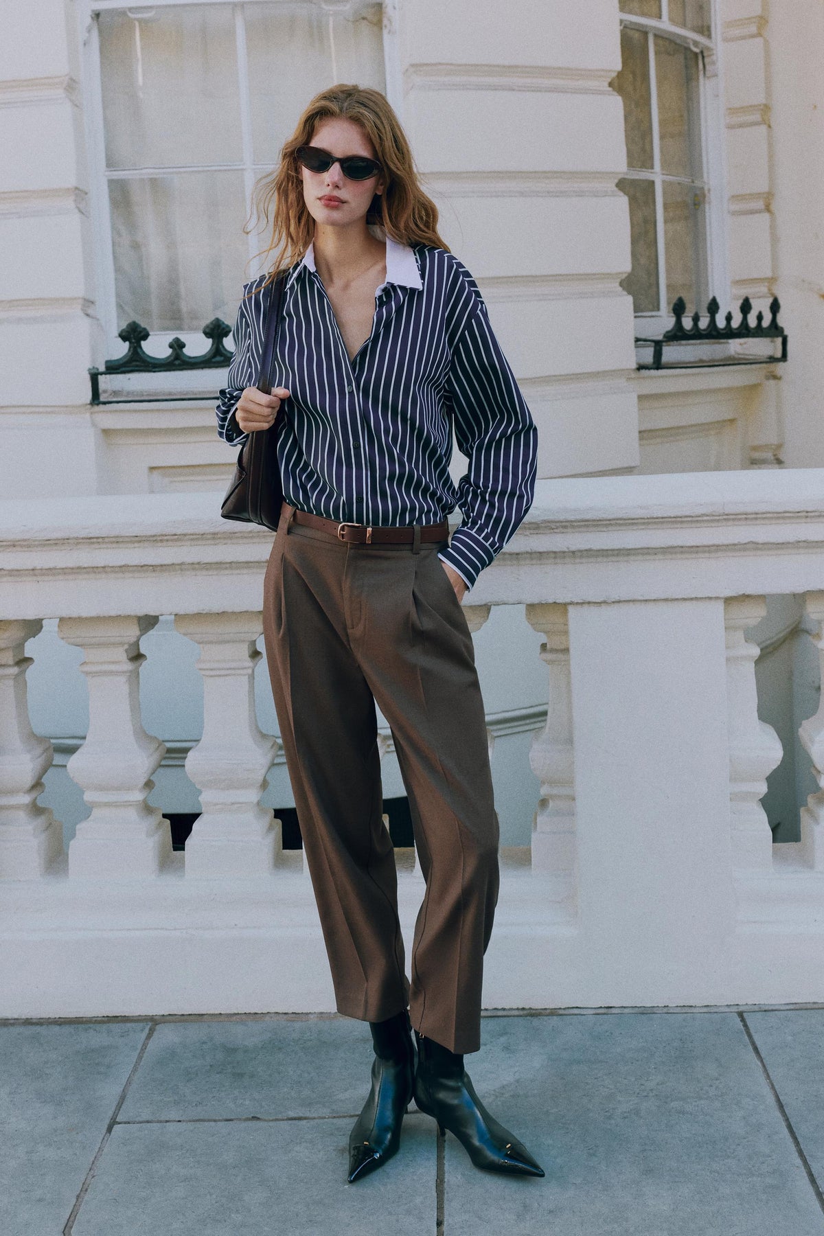 CHEMISE EN POPELINE À RAYURES