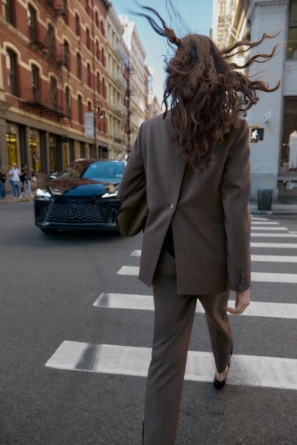 ENSEMBLE BLAZER OUVERTURE DOS | PANTALON BAS BOUTONS