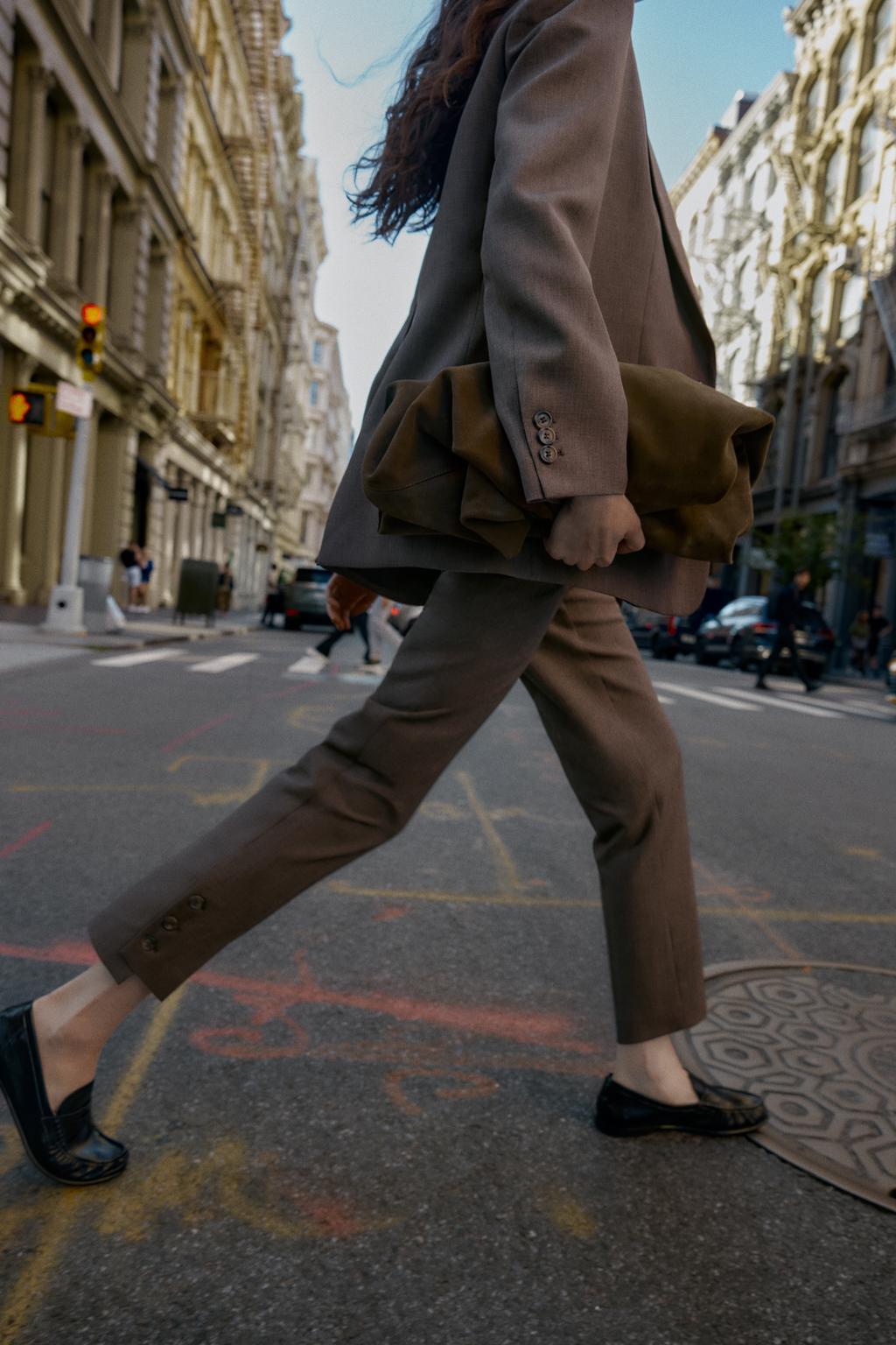 ENSEMBLE BLAZER OUVERTURE DOS | PANTALON BAS BOUTONS