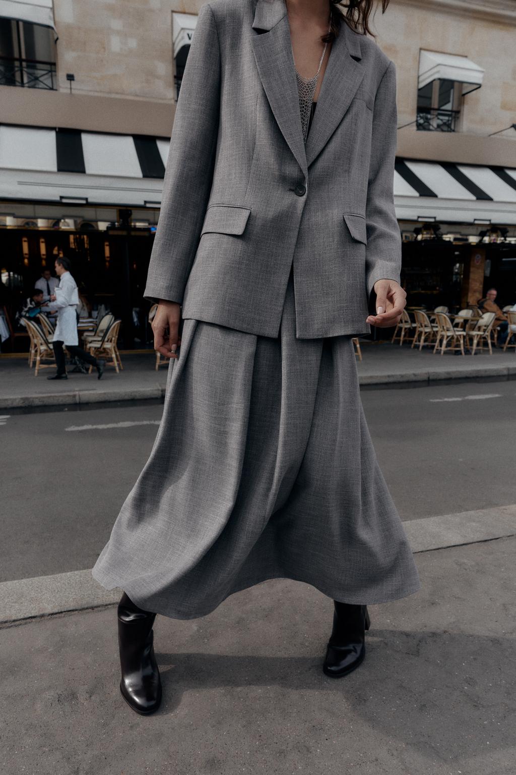 BLAZER À CHEVRONS AVEC ÉPAULETTES