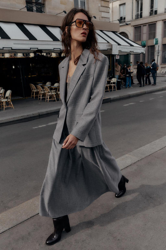 BLAZER À CHEVRONS AVEC ÉPAULETTES