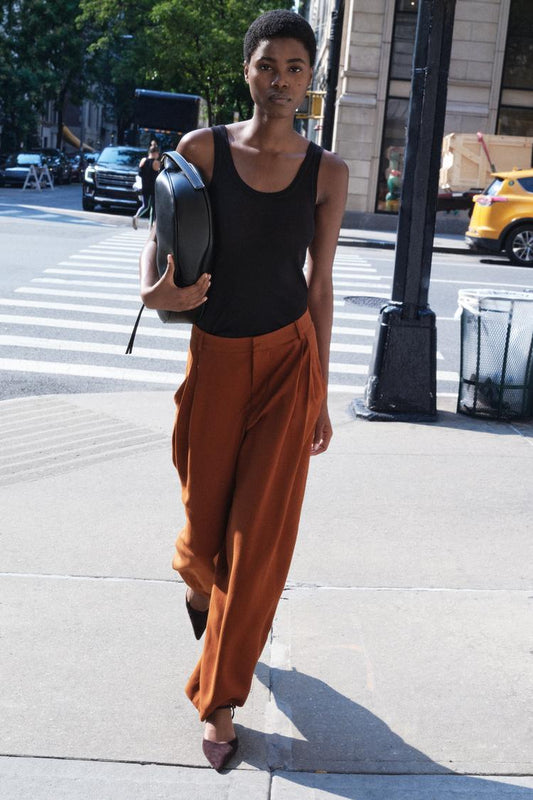 ZW COLLECTION DARTED TROUSERS