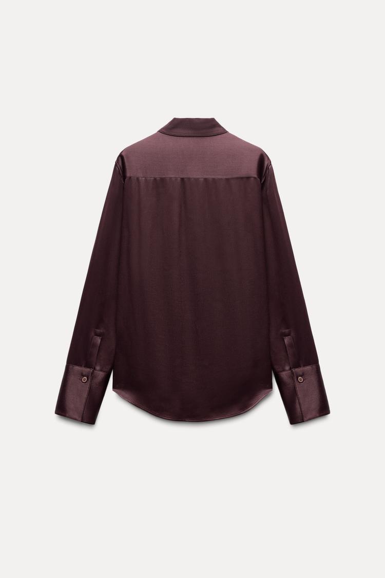 CHEMISE SATINÉE À POCHES COLLECTION ZW
